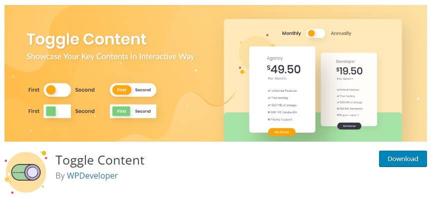 Toggle Content Block