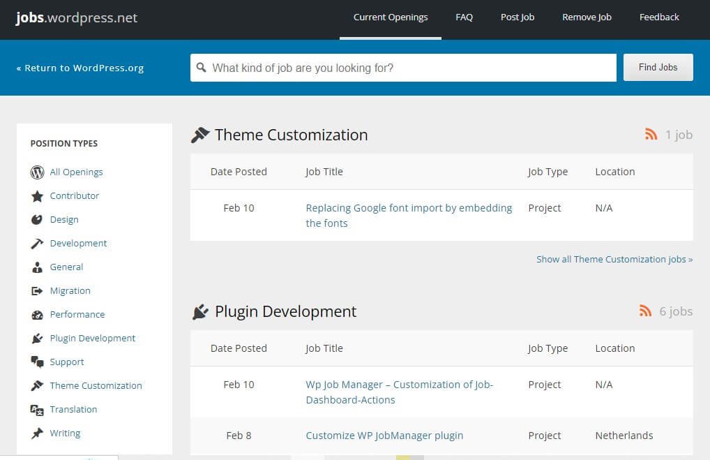 wordpress job board