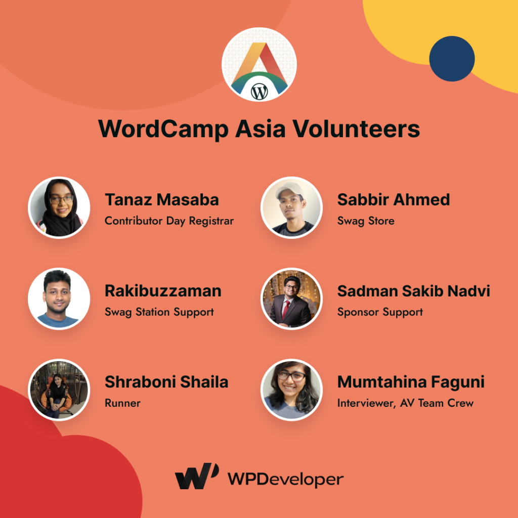 WordCamp Asia Volunteers from WPDevelopers