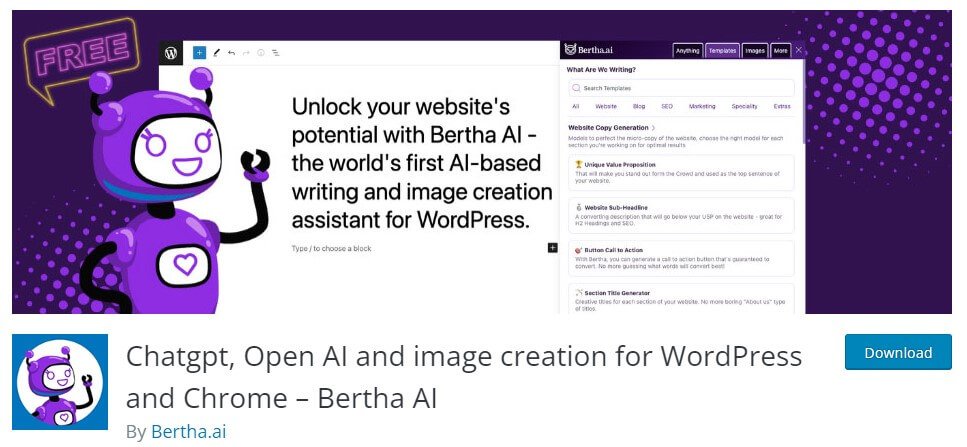Bertha AI plugin