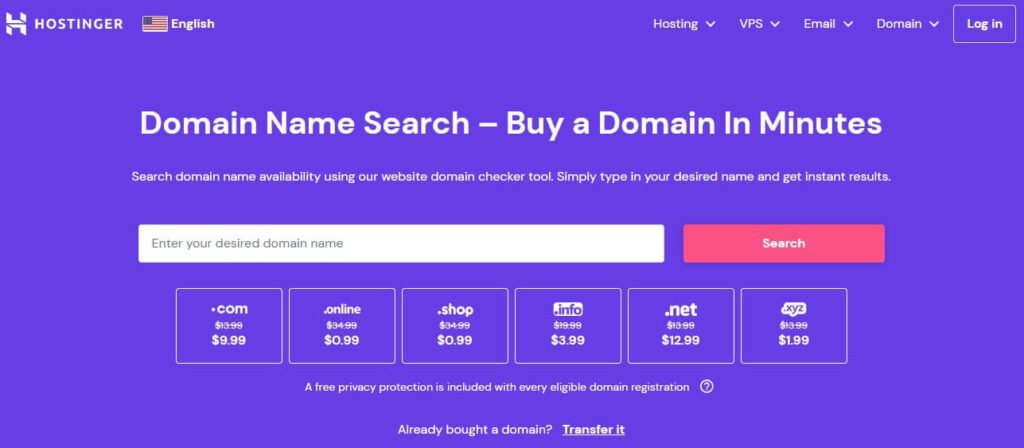 Hostinger domain name generators