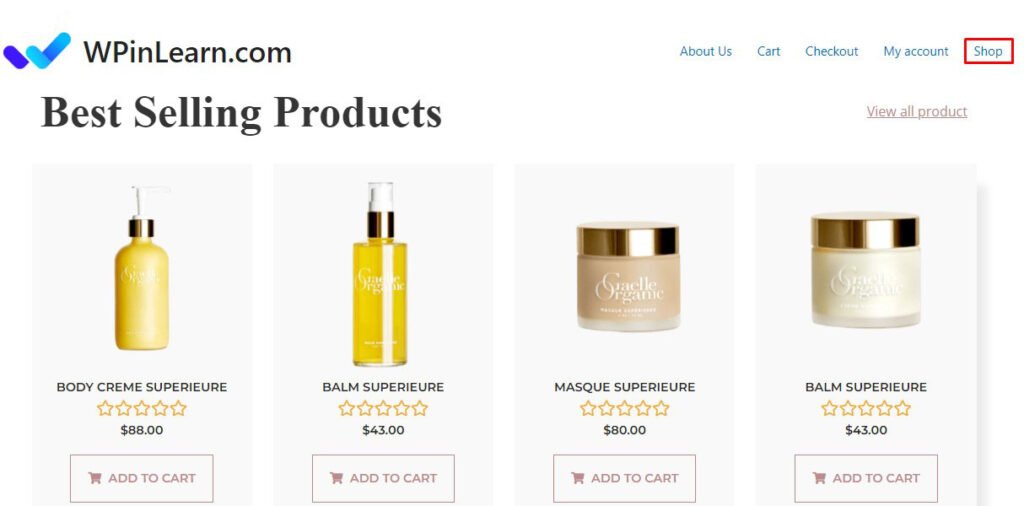 WooCommerce shop