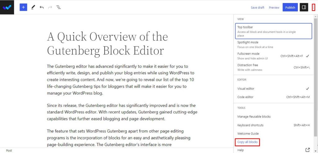 copy all blocks