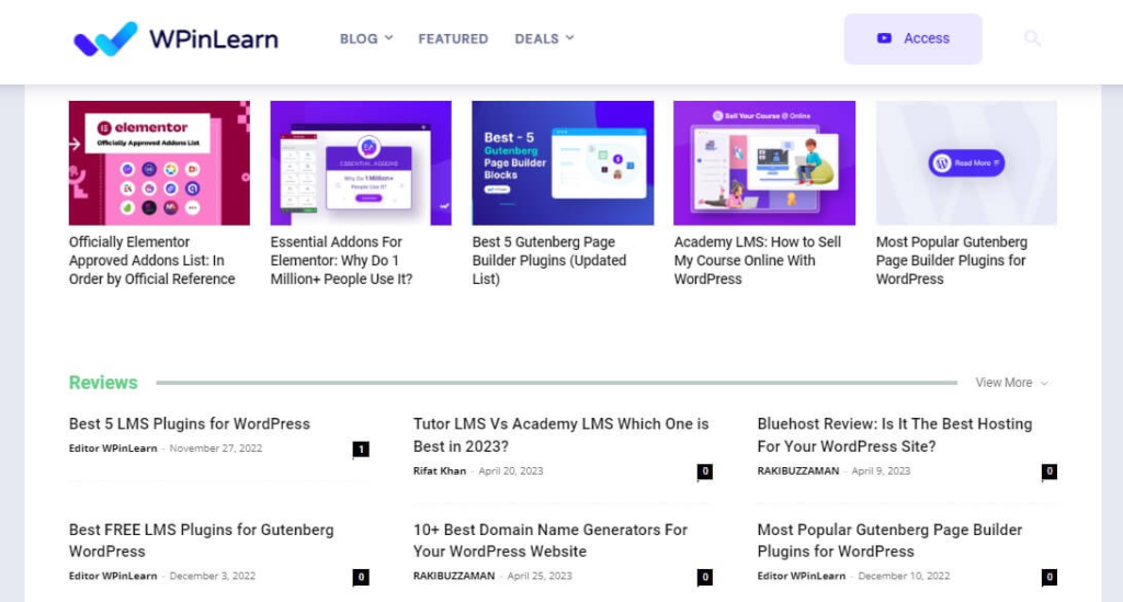 wpinlearn blogs