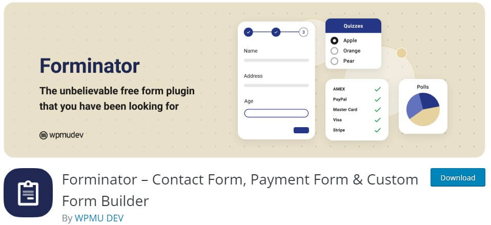 Forminator best file upload plugins for WordPress