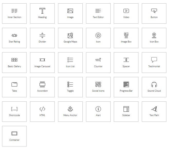 Elementor free widgets